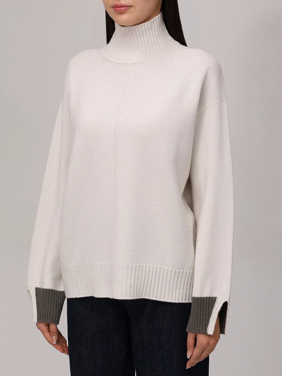 Свитер шерстяной LORENA ANTONIAZZI A25116DM12A_2472 2161 Белый  Фото 4