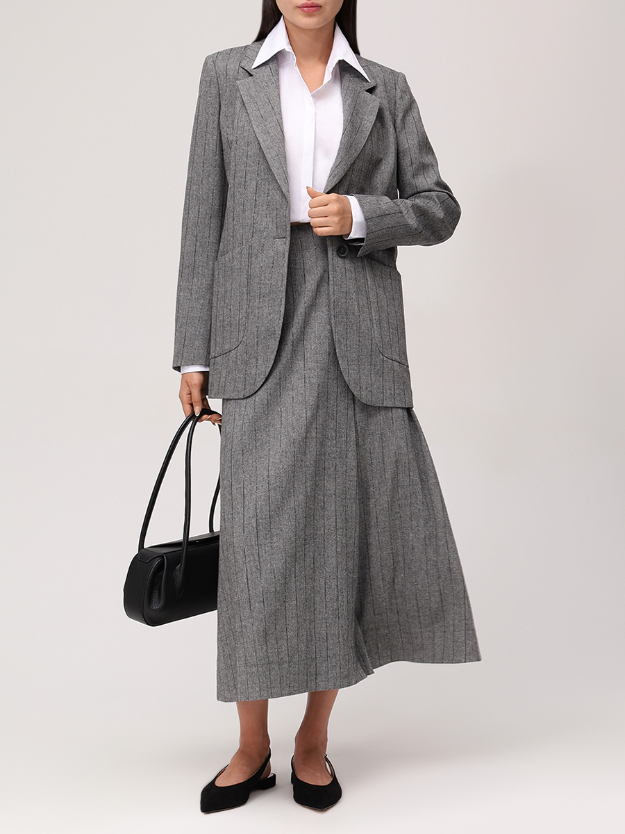 Костюм в полоску LORENA ANTONIAZZI A2538GA02A/A2538GO33B_5012 1220 Серый  Фото 2