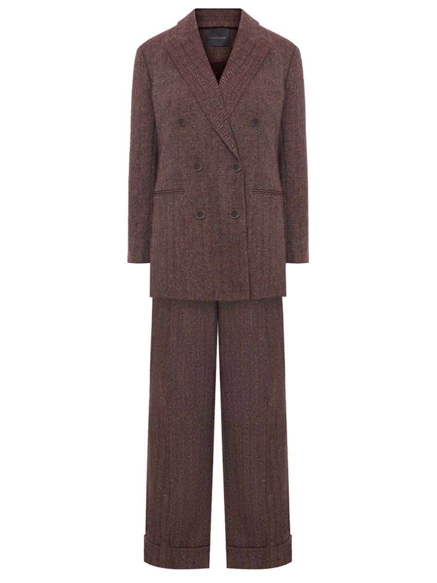 Костюм-тройка шерстяной LORENA ANTONIAZZI A2544GA29A/GI07A/A2544PA30B_5044 1111 Бордовый 