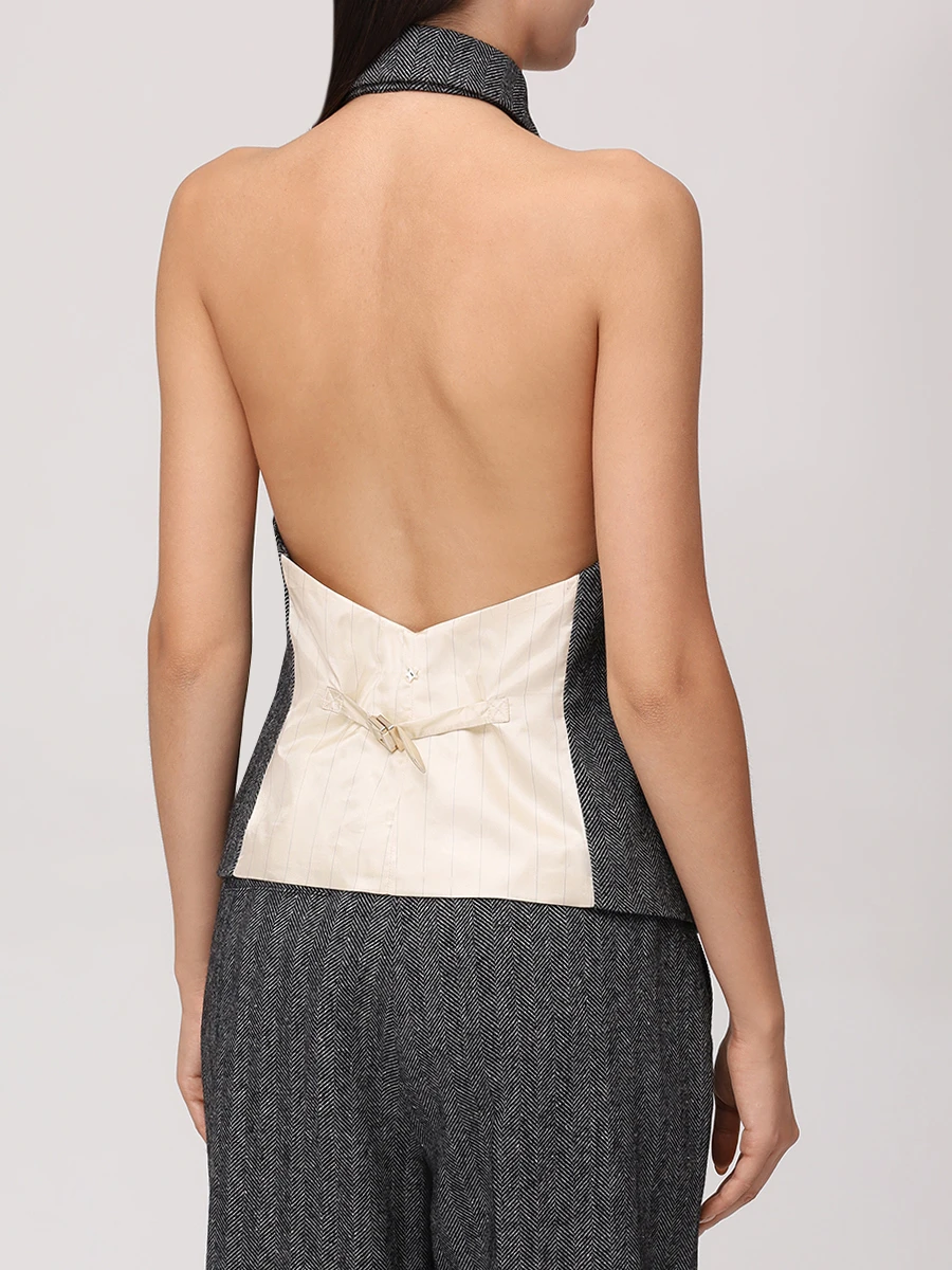 Костюм-тройка шерстяной LORENA ANTONIAZZI A2544GA29A/GI07A/PA30B_5044 1112 Серый  Фото 7