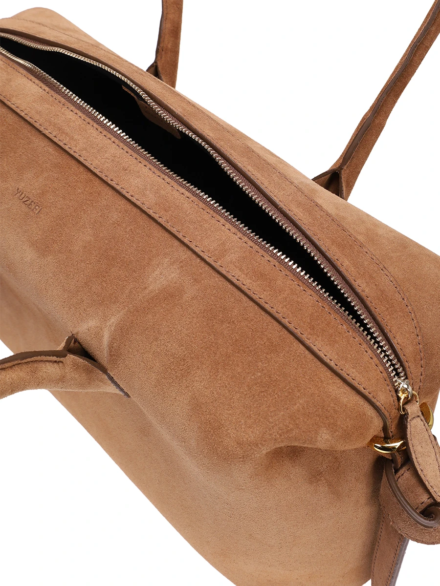 Сумка замшевая Brioche Duffle YUZEFI YUZPF25-HB-BD-S015 Бежевый  Фото 4