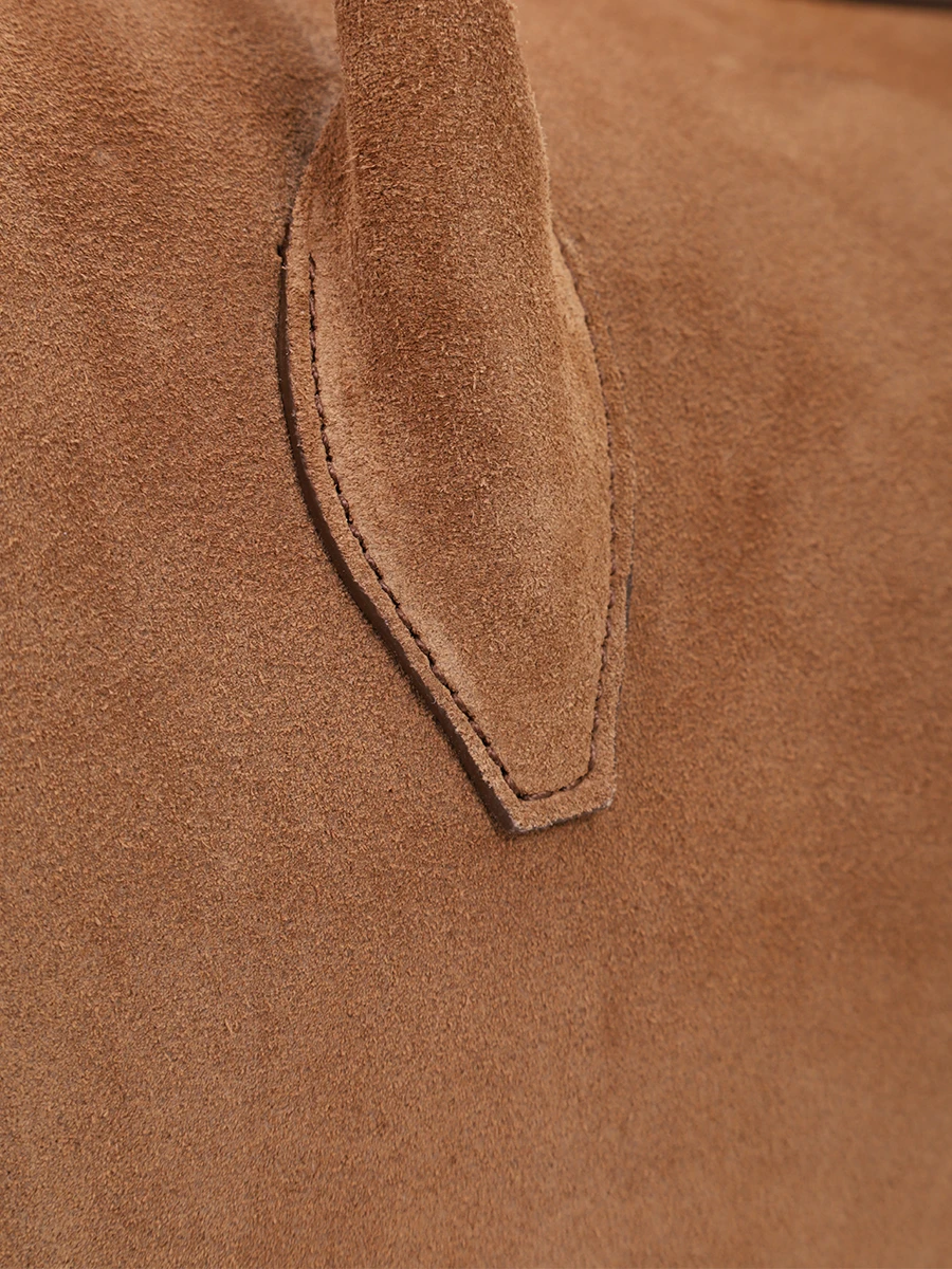 Сумка замшевая Brioche Duffle YUZEFI YUZPF25-HB-BD-S015 Бежевый  Фото 5