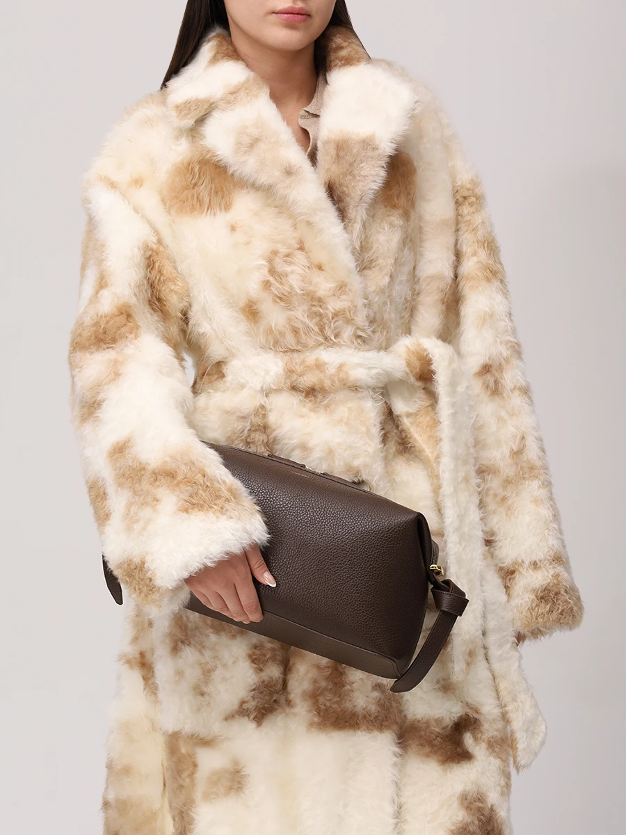 Сумка кожаная Brioche Pouch YUZEFI YUZPF25-HB-BP-L038 Коричневый  Фото 2