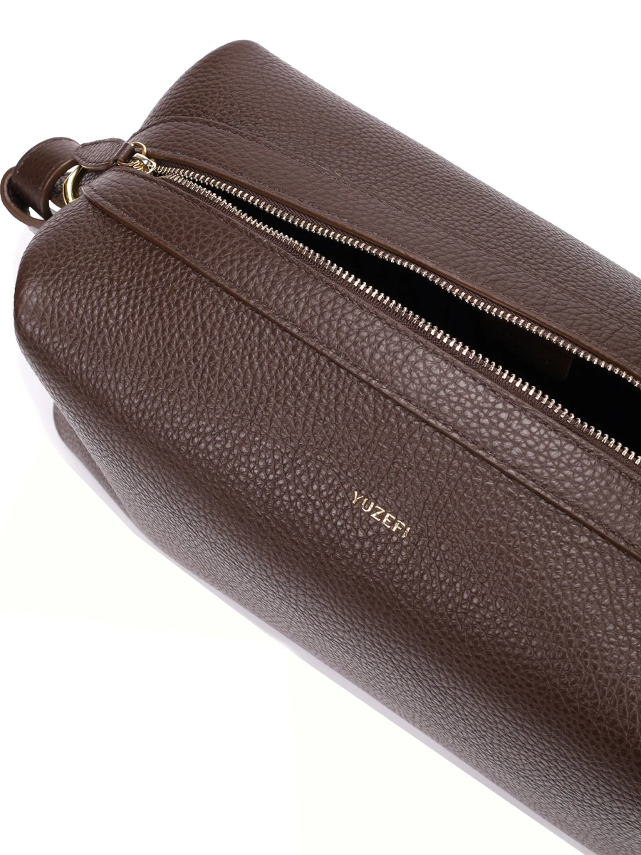 Сумка кожаная Brioche Pouch YUZEFI YUZPF25-HB-BP-L038 Коричневый  Фото 4