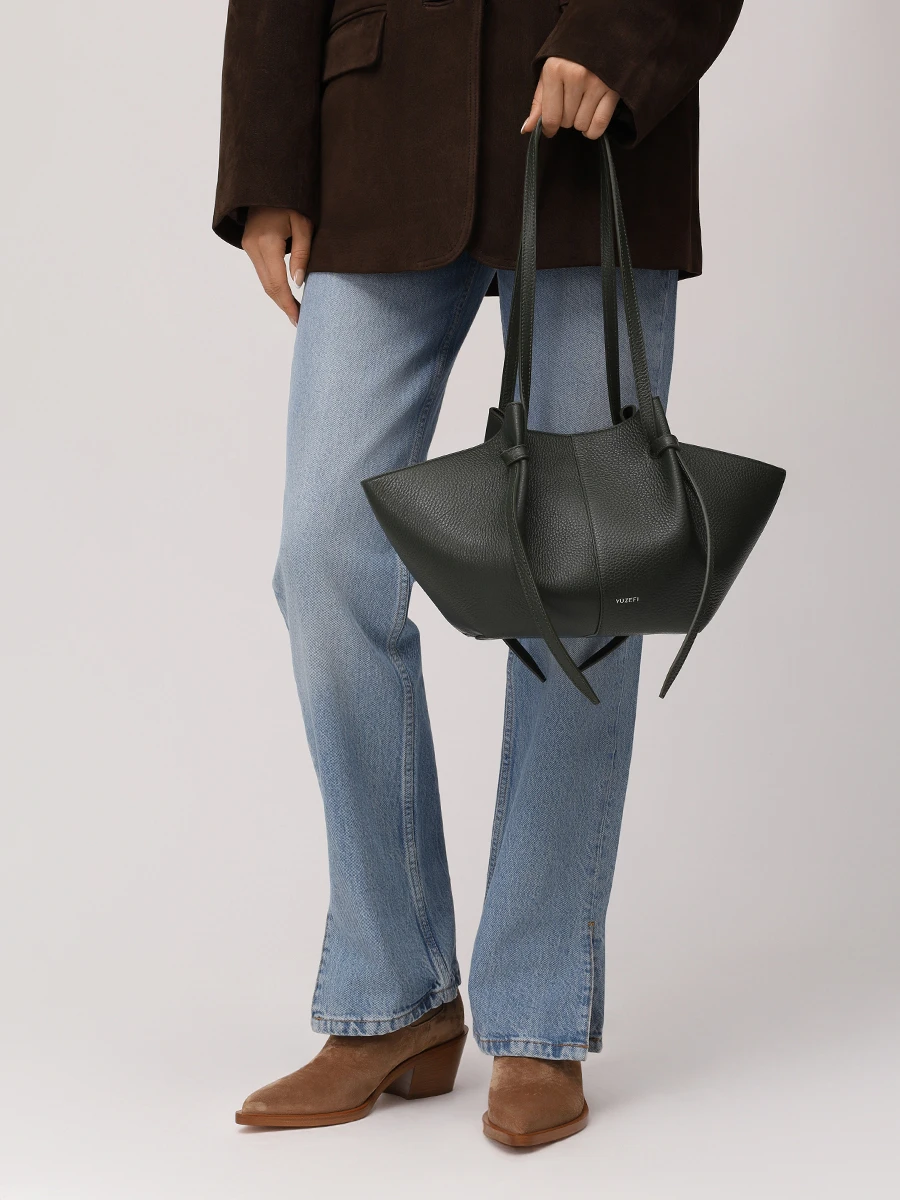 Сумка кожаная Mochi YUZEFI YUZRS25-HB-MO-L051 Зеленый  Фото 2