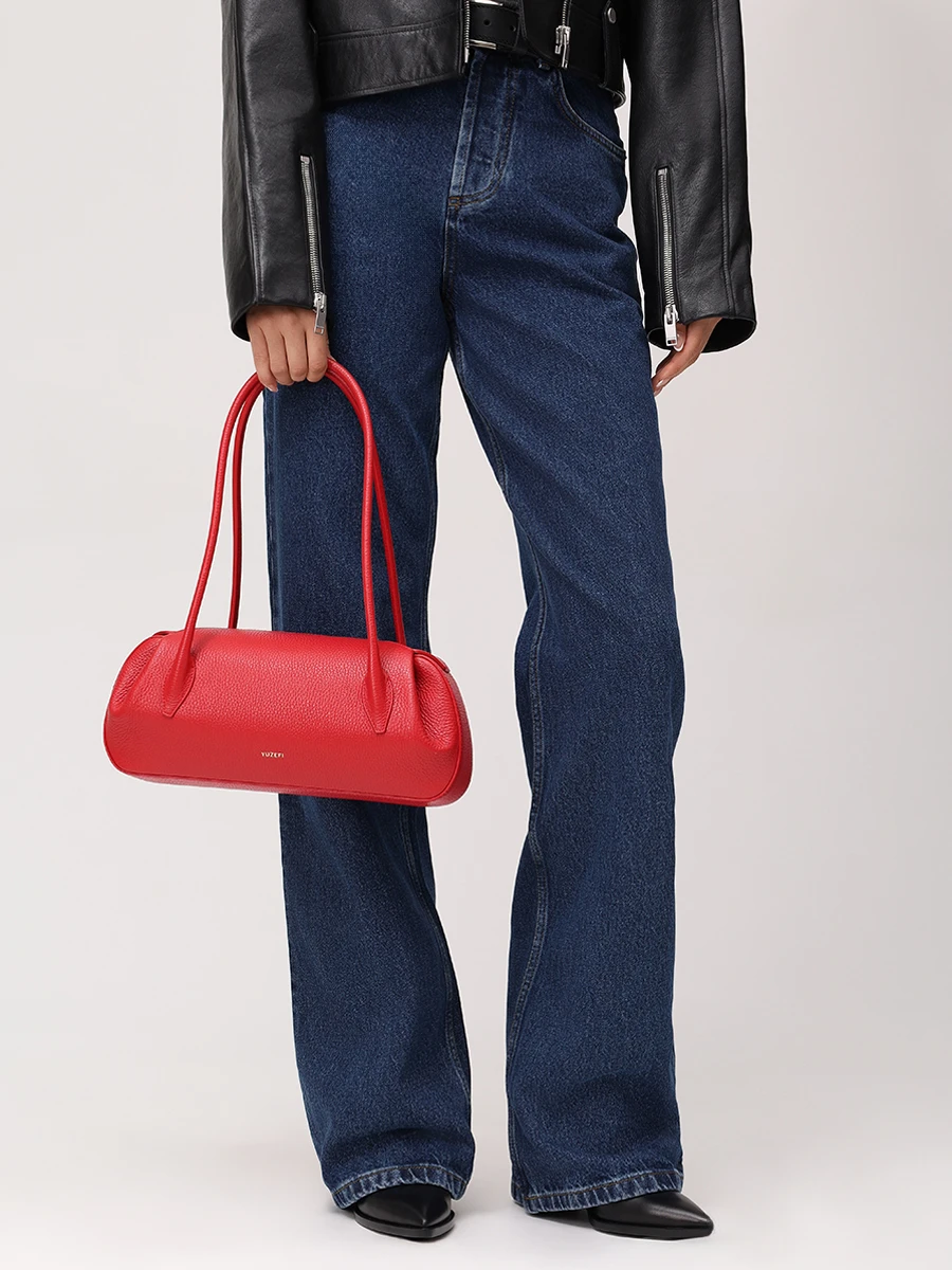 Сумка кожаная Oyster YUZEFI YUZPF25-HB-OYSB-L060 Красный  Фото 2