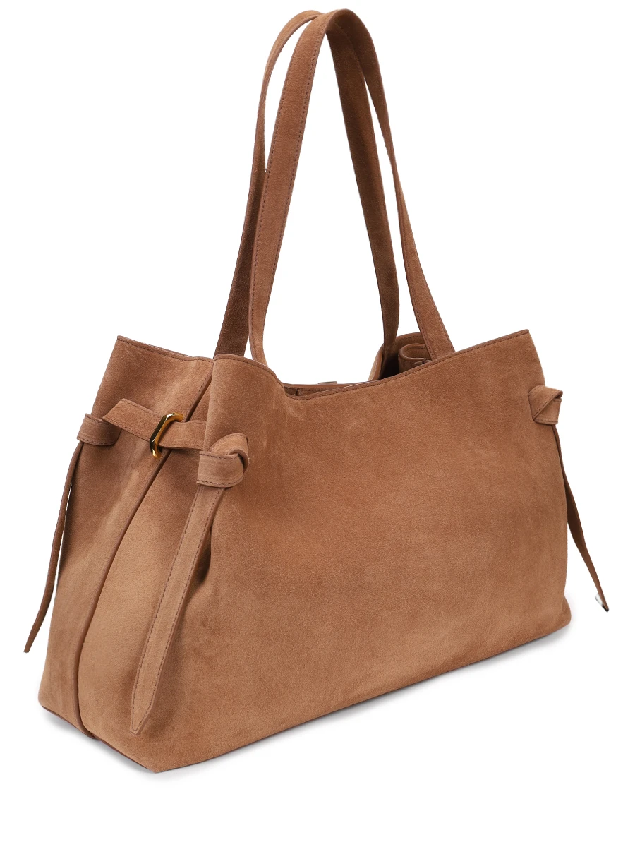 Сумка замшевая Gyoza Tote YUZEFI YUZPF25-HB-GZT-S015 Бежевый  Фото 3