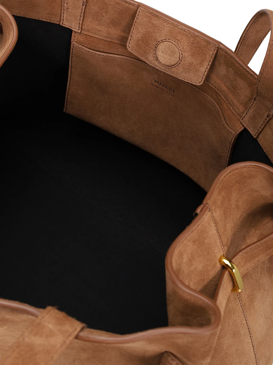 Сумка замшевая Gyoza Tote YUZEFI YUZPF25-HB-GZT-S015 Бежевый  Фото 4