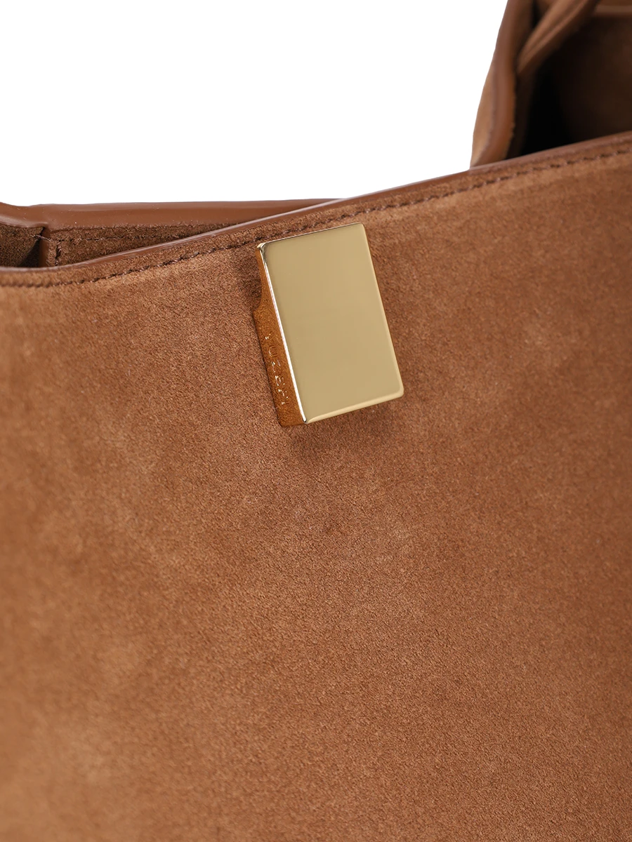 Сумка замшевая Gyoza Tote YUZEFI YUZPF25-HB-GZT-S015 Бежевый  Фото 5