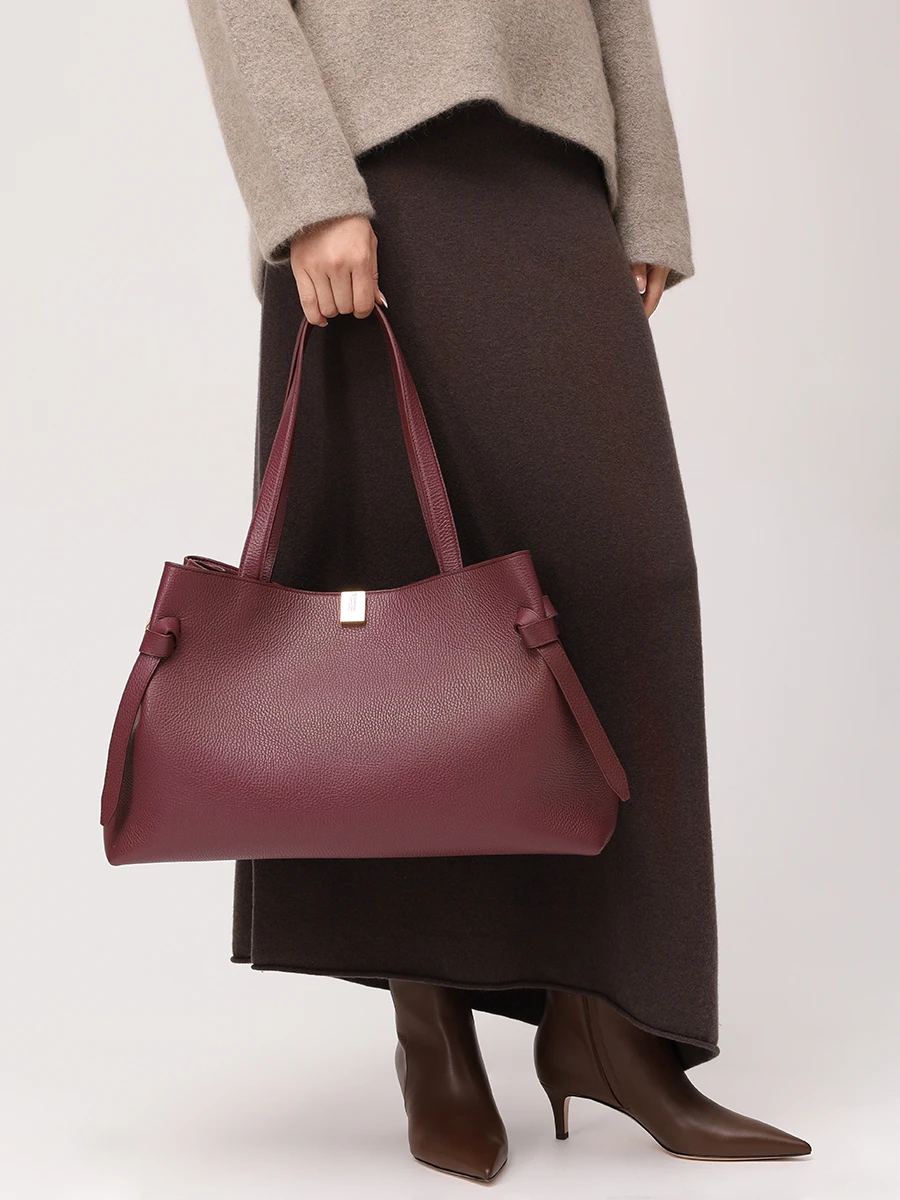 Сумка кожаная Gyoza Tote YUZEFI YUZPF25-HB-GZT-L049 Фиолетовый  Фото 2