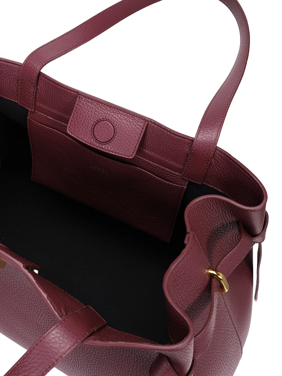 Сумка кожаная Gyoza Tote YUZEFI YUZPF25-HB-GZT-L049 Фиолетовый  Фото 4