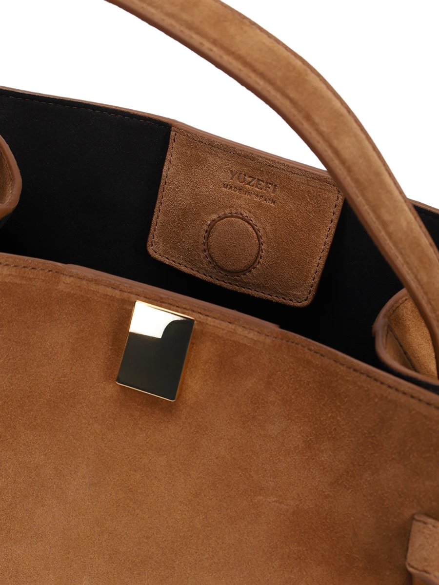 Сумка замшевая Gyoza YUZEFI YUZSS25-HB-GZ-S015 Коричневый  Фото 4