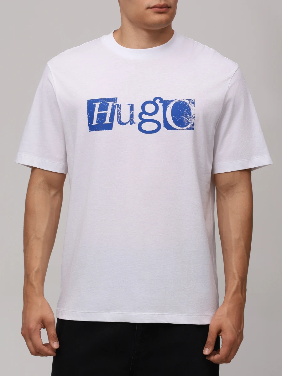 Футболка хлопковая HUGO 50543485/100 Белый  Фото 4