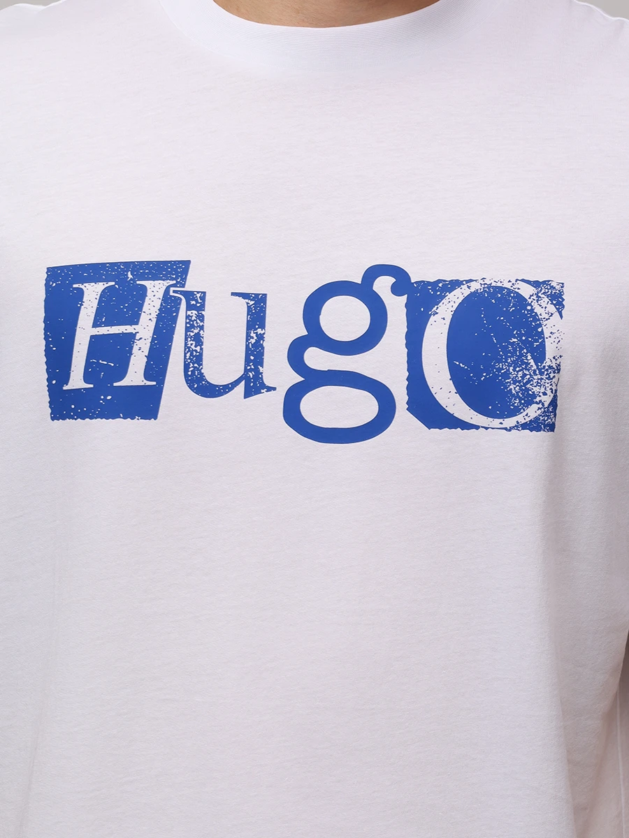 Футболка хлопковая HUGO 50543485/100 Белый  Фото 5