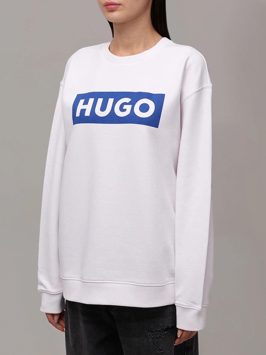 Толстовка хлопковая HUGO 50522425/100 Белый  Фото 4