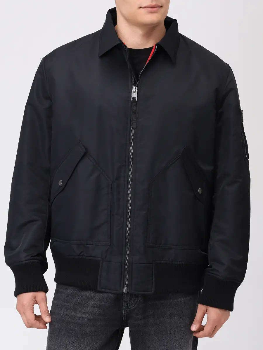 Куртка однотонная HUGO 50541604/001 Черный  Фото 4