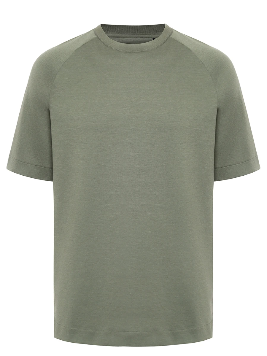 Футболка однотонная BOSS 50544008/314 Зеленый 