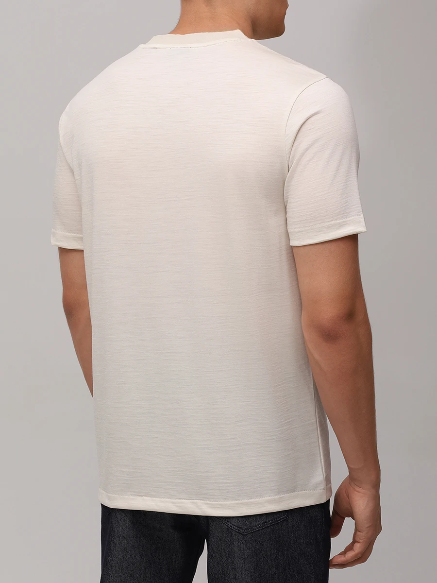 Футболка шерстяная BOSS 50549321/131 Бежевый  Фото 3