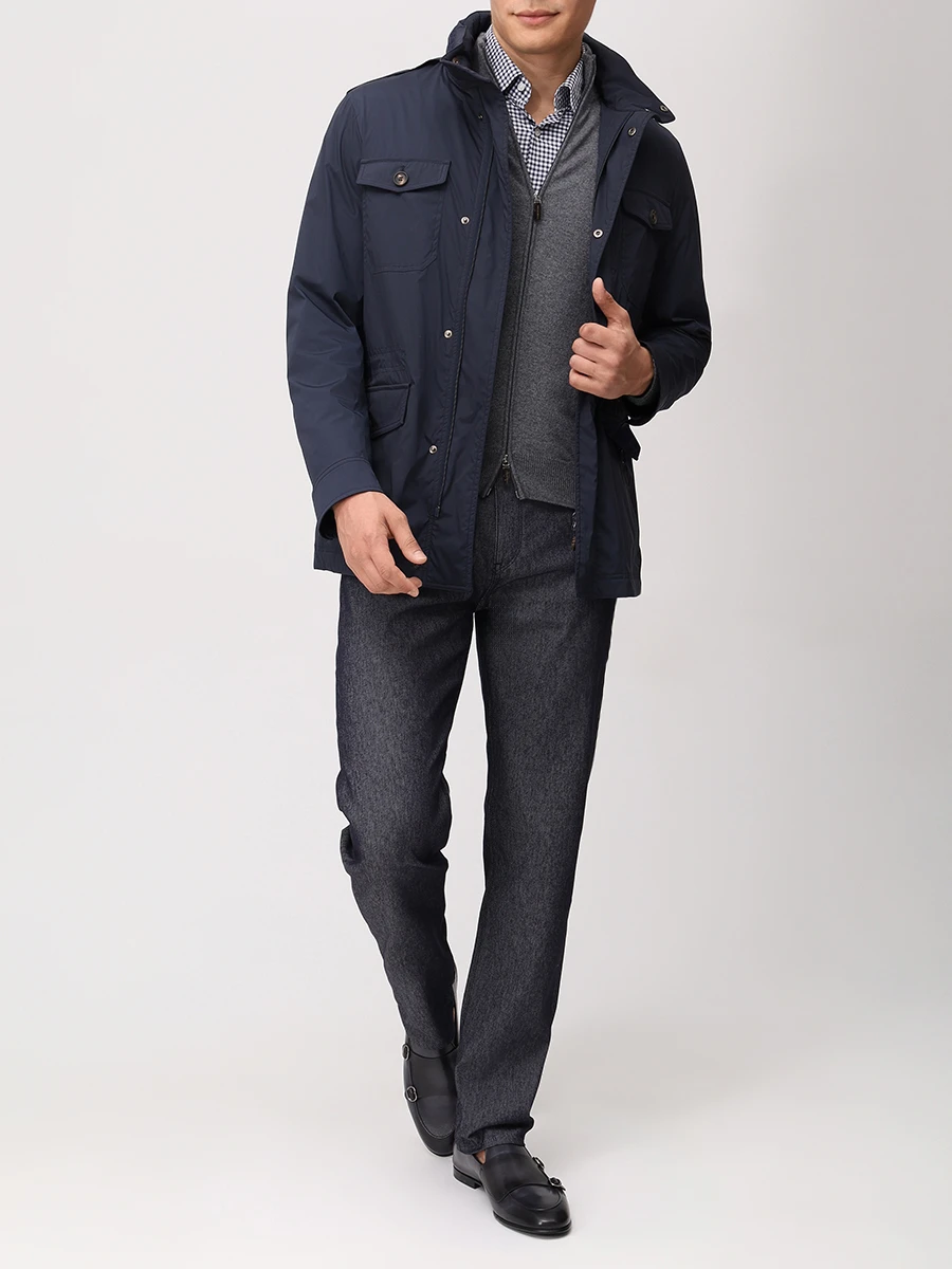 Джинсы Regular Fit хлопковые BOSS 50544937/407 Синий  Фото 2