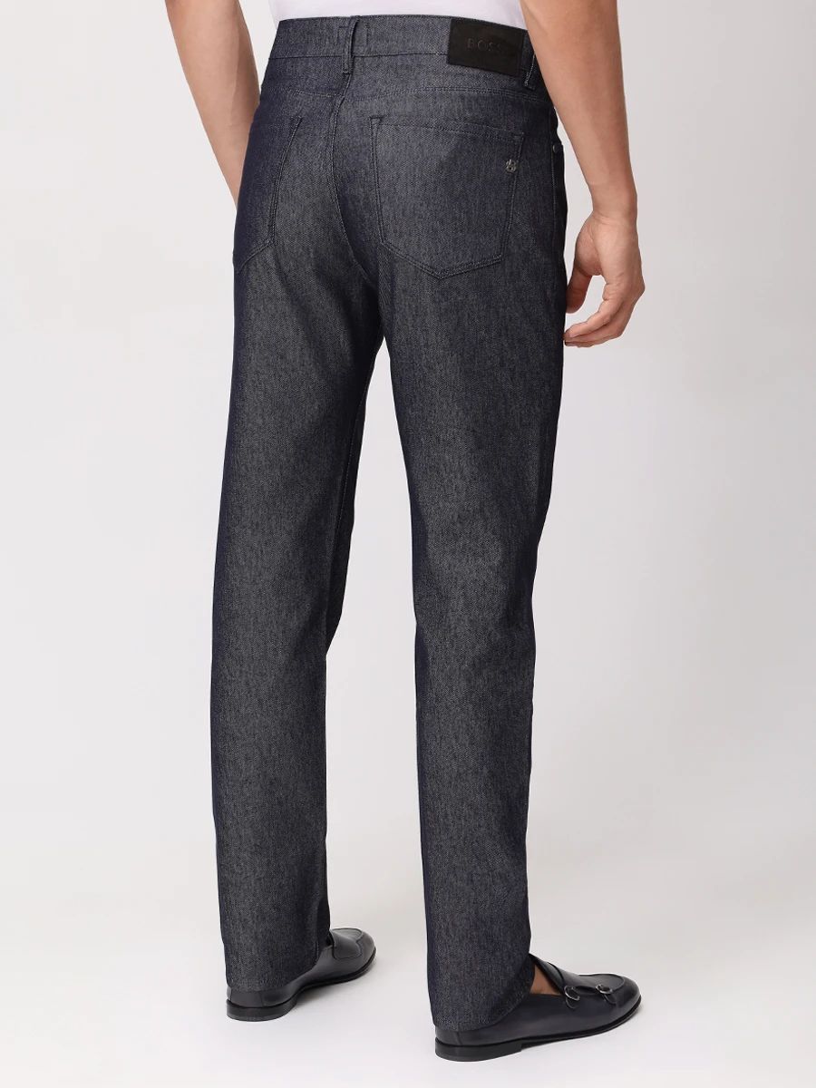 Джинсы Regular Fit хлопковые BOSS 50544937/407 Синий  Фото 3