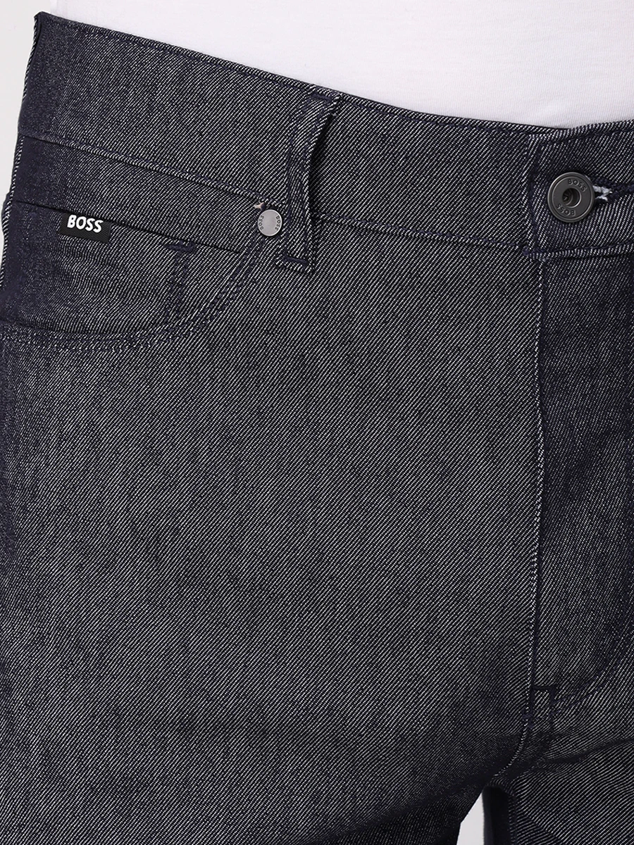 Джинсы Regular Fit хлопковые BOSS 50544937/407 Синий  Фото 5