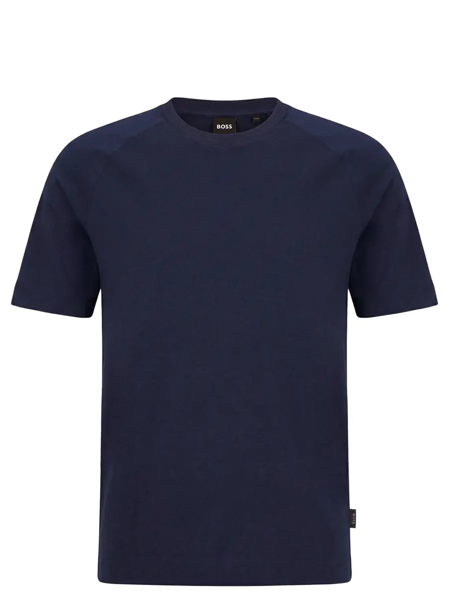 Футболка из лиоцелла и шерсти BOSS 50544008/404 Синий 