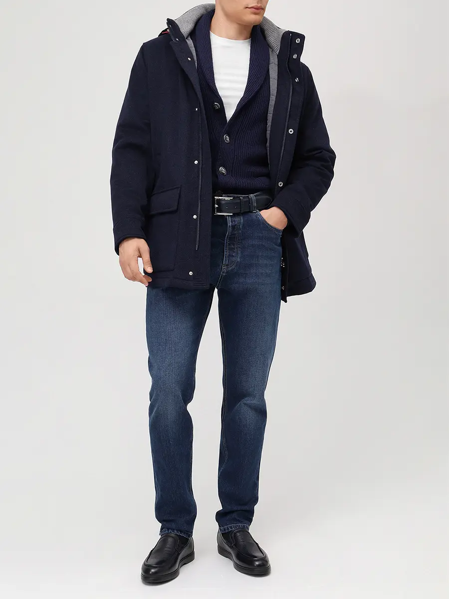 Куртка кашемировая BRUNELLO CUCINELLI MM4006400 CBD07 Синий  Фото 2