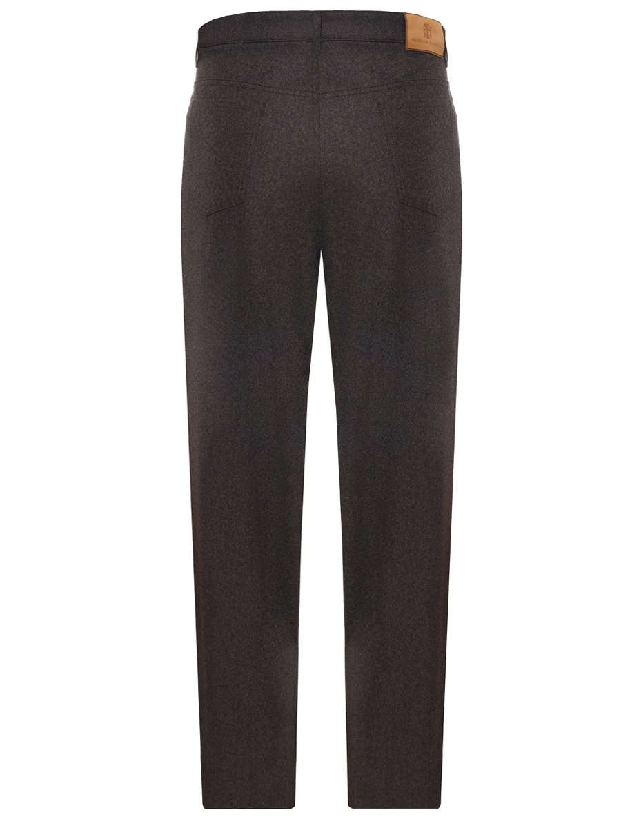 Брюки шерстяные BRUNELLO CUCINELLI M038PF1010 C338 Коричневый  Фото 2