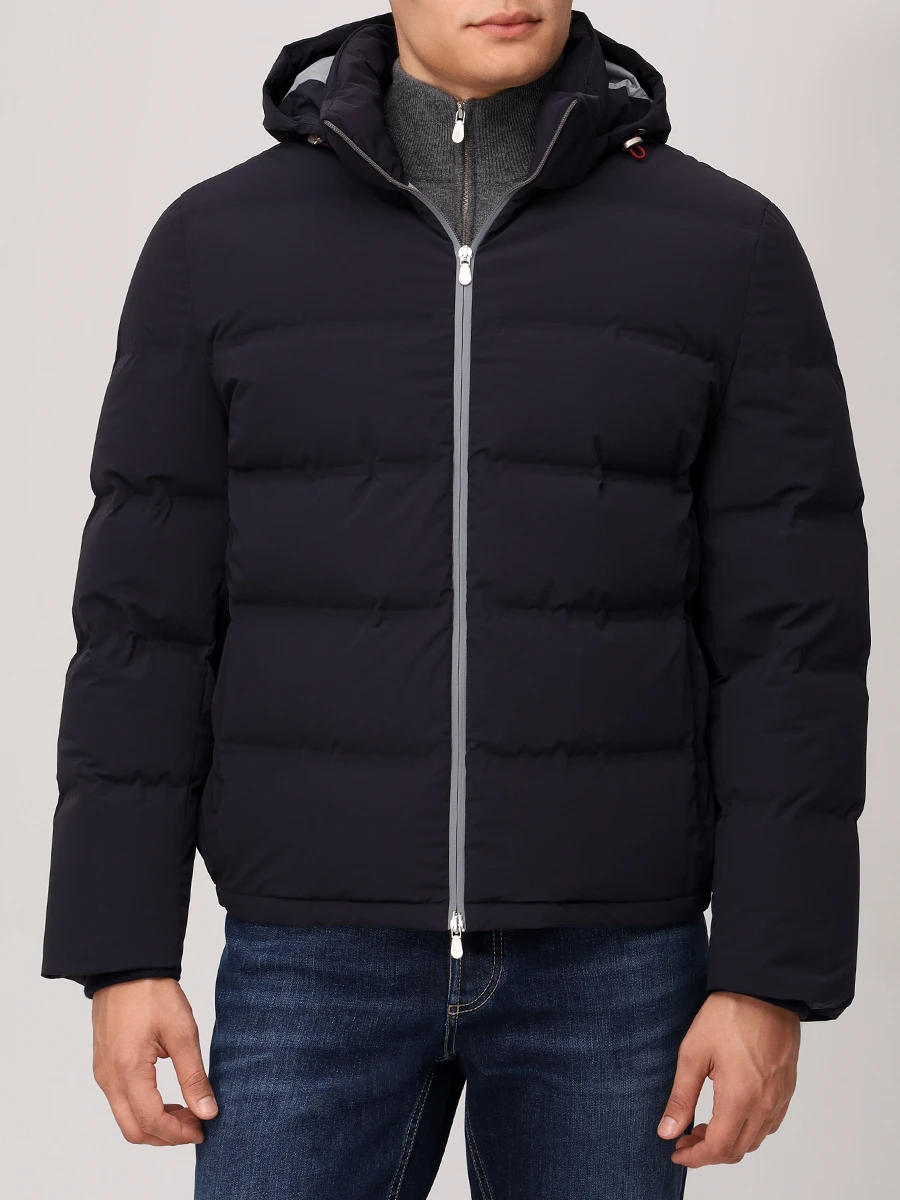 Пуховик стеганый BRUNELLO CUCINELLI MM4911836 CRI58 Темно- Синий  Фото 4