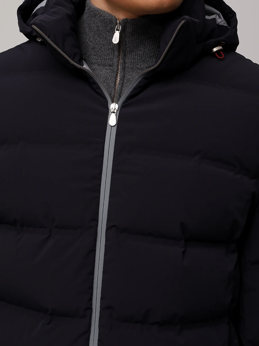 Пуховик стеганый BRUNELLO CUCINELLI MM4911836 CRI58 Темно- Синий  Фото 5