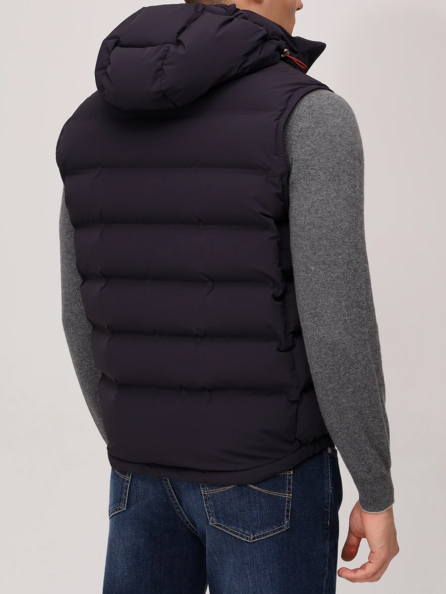 Жилет стеганый BRUNELLO CUCINELLI MM4911995 CRI58 Темно- Синий  Фото 3