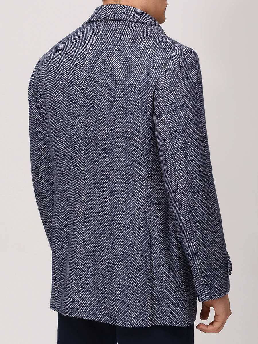 Пальто из кашемира и шелка BRUNELLO CUCINELLI MV4057043 C096 Синий  Фото 3