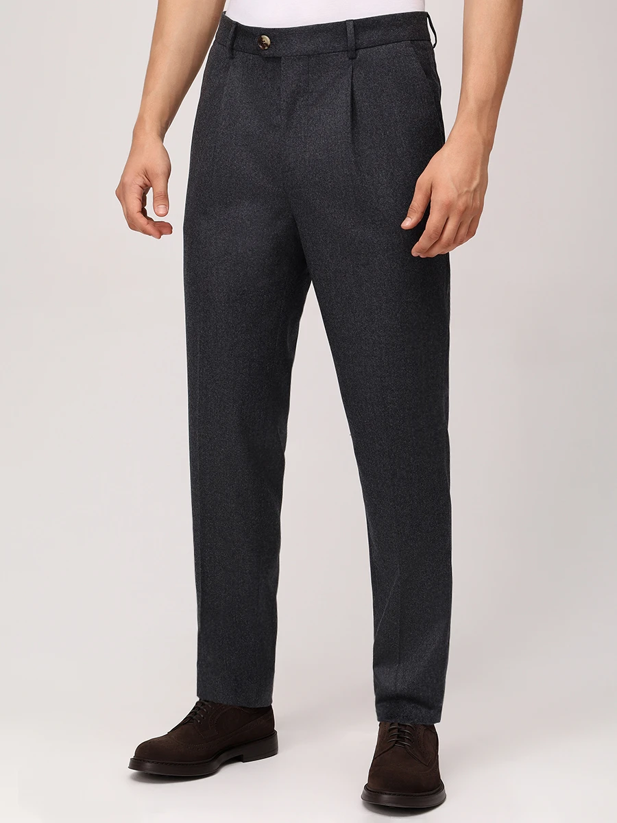 Брюки шерстяные BRUNELLO CUCINELLI ME226E1450 C004 Серый  Фото 4