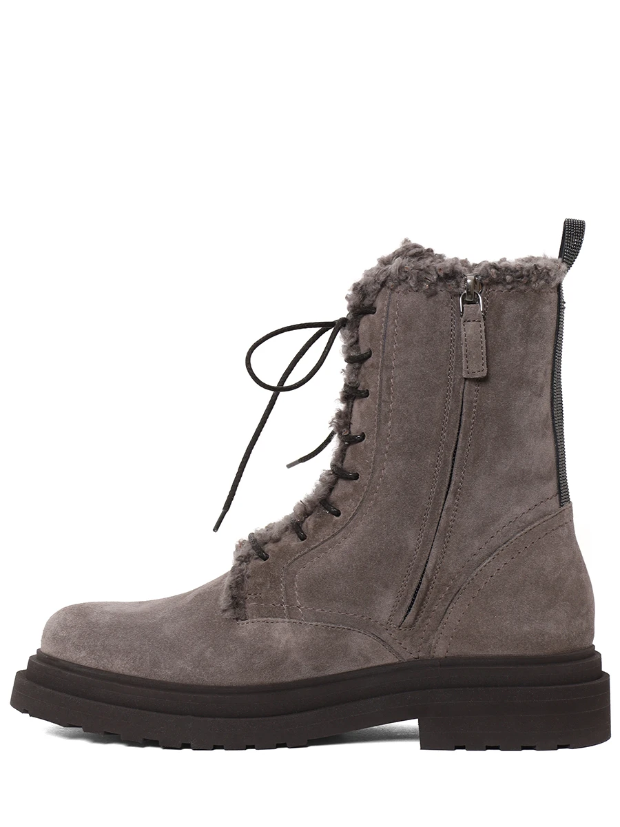 Ботинки замшевые BRUNELLO CUCINELLI MZSFG3123 C8212 Серый  Фото 3