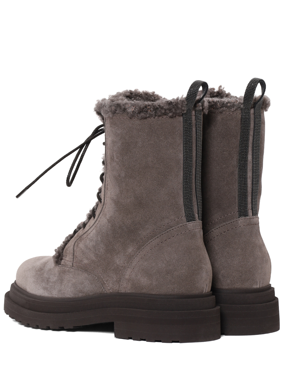 Ботинки замшевые BRUNELLO CUCINELLI MZSFG3123 C8212 Серый  Фото 4