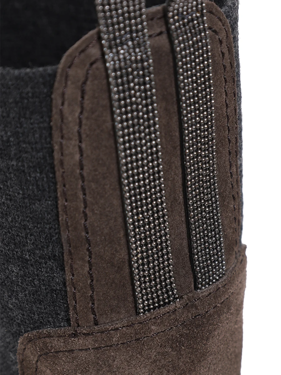 Ботинки замшевые BRUNELLO CUCINELLI MZSFG3034P C7284 Серый  Фото 5