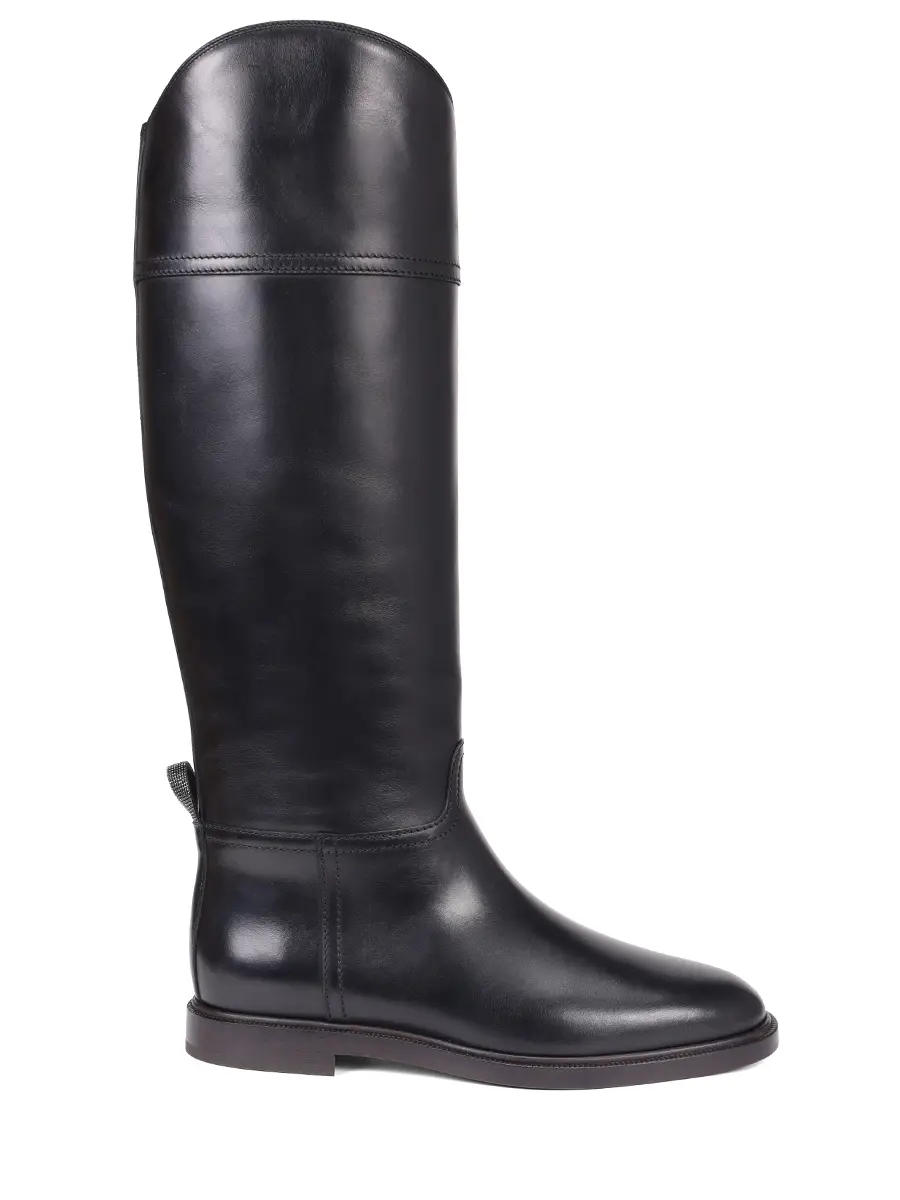 Сапоги кожаные BRUNELLO CUCINELLI MZOLC3039P C101 Черный 