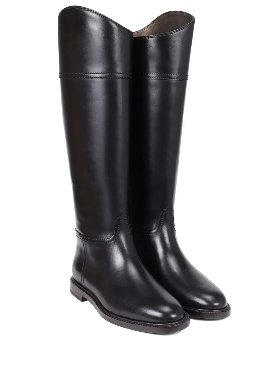 Сапоги кожаные BRUNELLO CUCINELLI MZOLC3039P C101 Черный  Фото 2