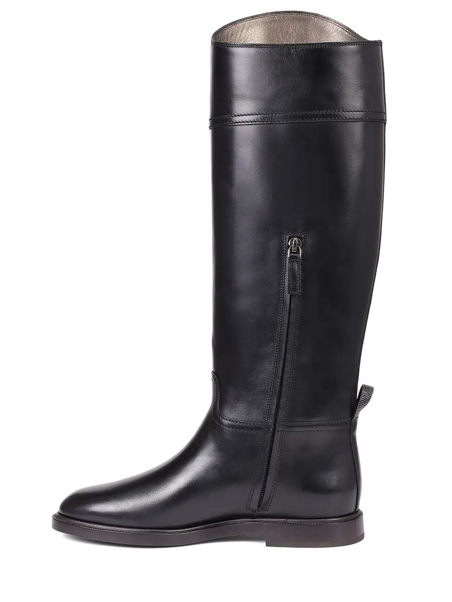 Сапоги кожаные BRUNELLO CUCINELLI MZOLC3039P C101 Черный  Фото 3