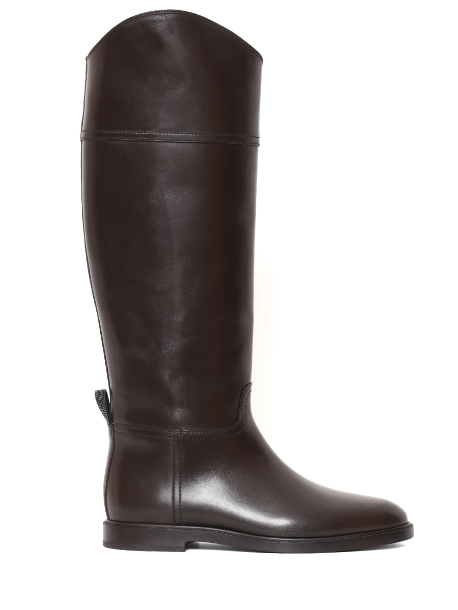 

Сапоги кожаные, Коричневый, MZOLC3039P C8279