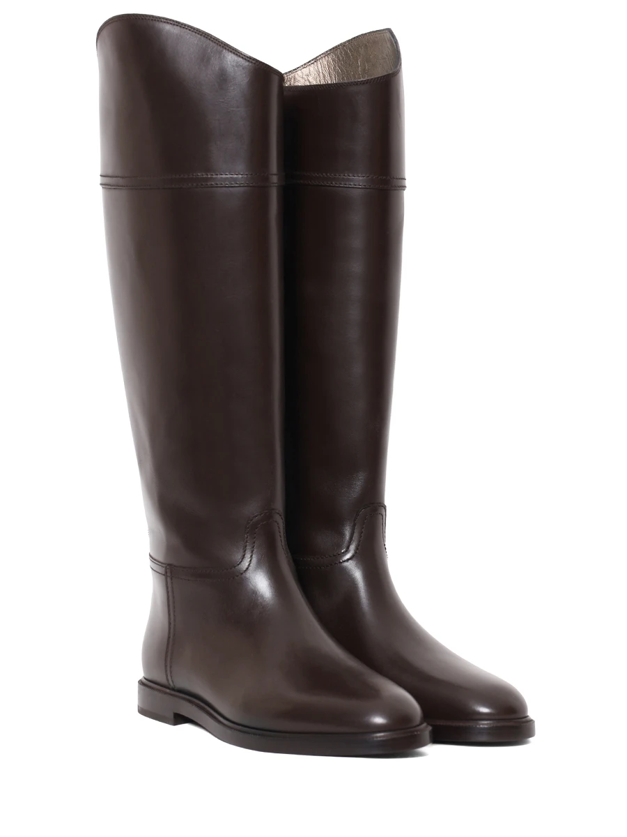 Сапоги кожаные BRUNELLO CUCINELLI MZOLC3039P C8279 Коричневый  Фото 2