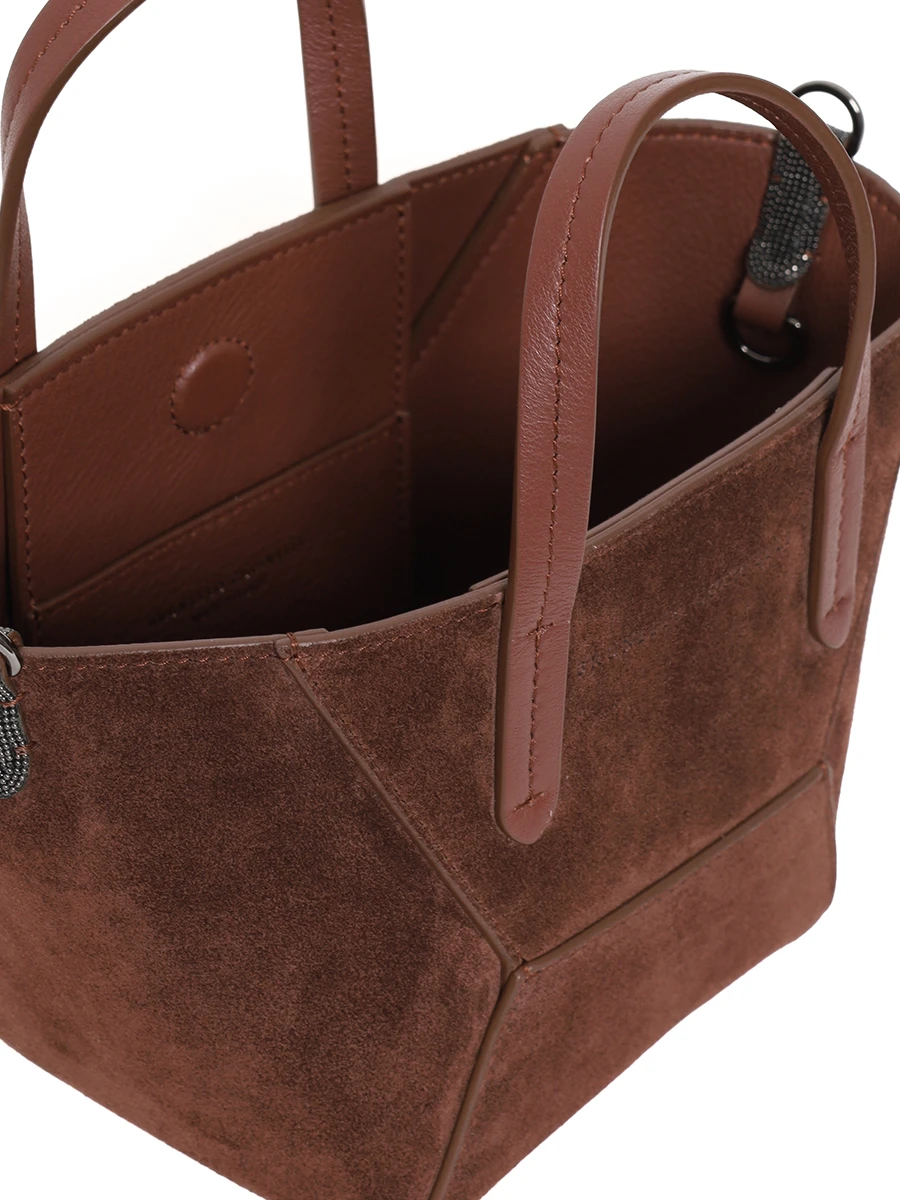 Сумка замшевая BRUNELLO CUCINELLI MBDLD2675P C4181 Бордовый  Фото 4