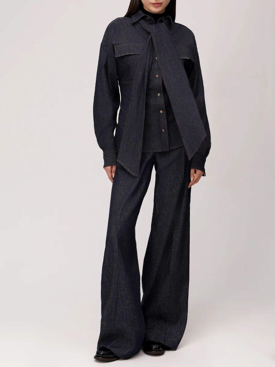 Рубашка джинсовая BRUNELLO CUCINELLI MP792MY506 C001 Деним  Фото 2