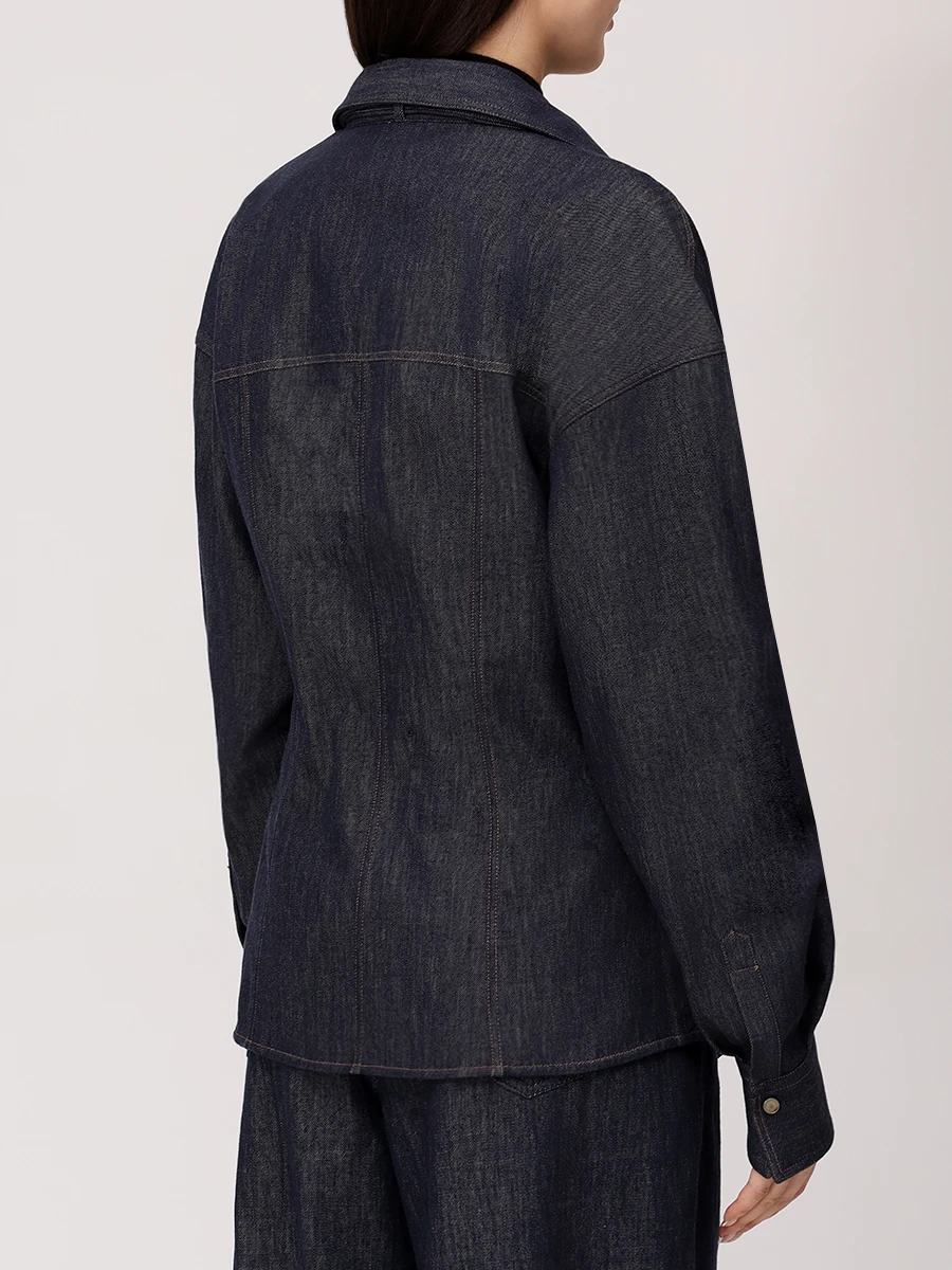 Рубашка джинсовая BRUNELLO CUCINELLI MP792MY506 C001 Деним  Фото 3
