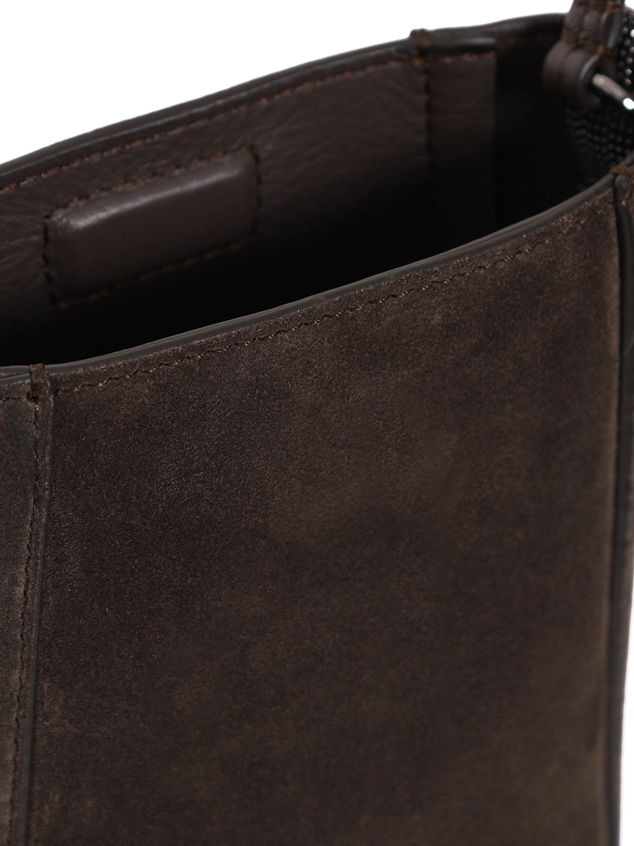 Сумка замшевая BRUNELLO CUCINELLI MWDLD2739P C7284 Коричневый  Фото 4