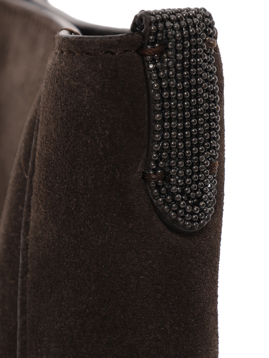 Сумка замшевая BRUNELLO CUCINELLI MWDLD2739P C7284 Коричневый  Фото 5