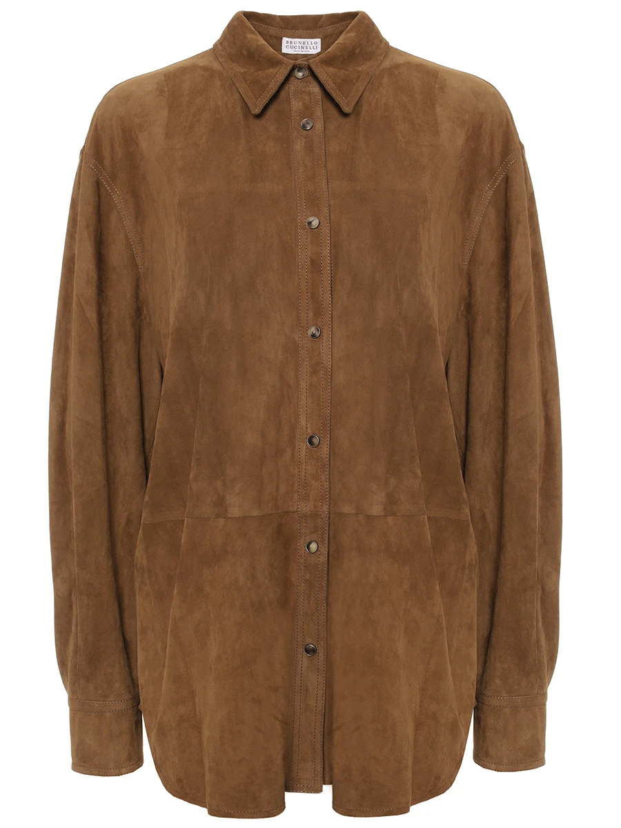 Рубашка замшевая BRUNELLO CUCINELLI MPCLF7435P C7495 Рыжий 