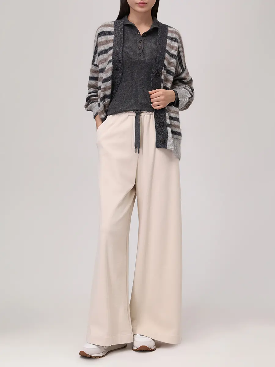 Поло из кашемира и вискозы BRUNELLO CUCINELLI M9A822205P C2355 Темно- Серый  Фото 2