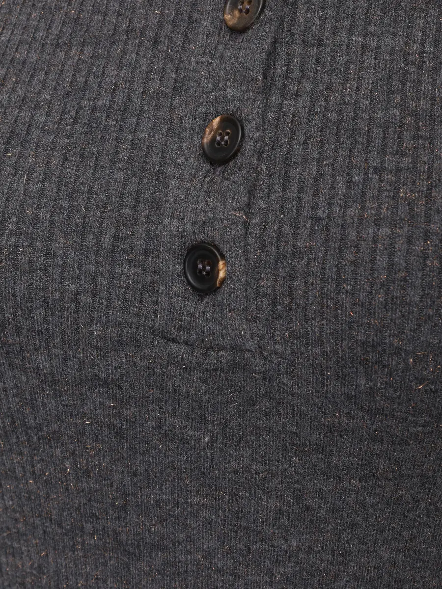 Поло из кашемира и вискозы BRUNELLO CUCINELLI M9A822205P C2355 Темно- Серый  Фото 6