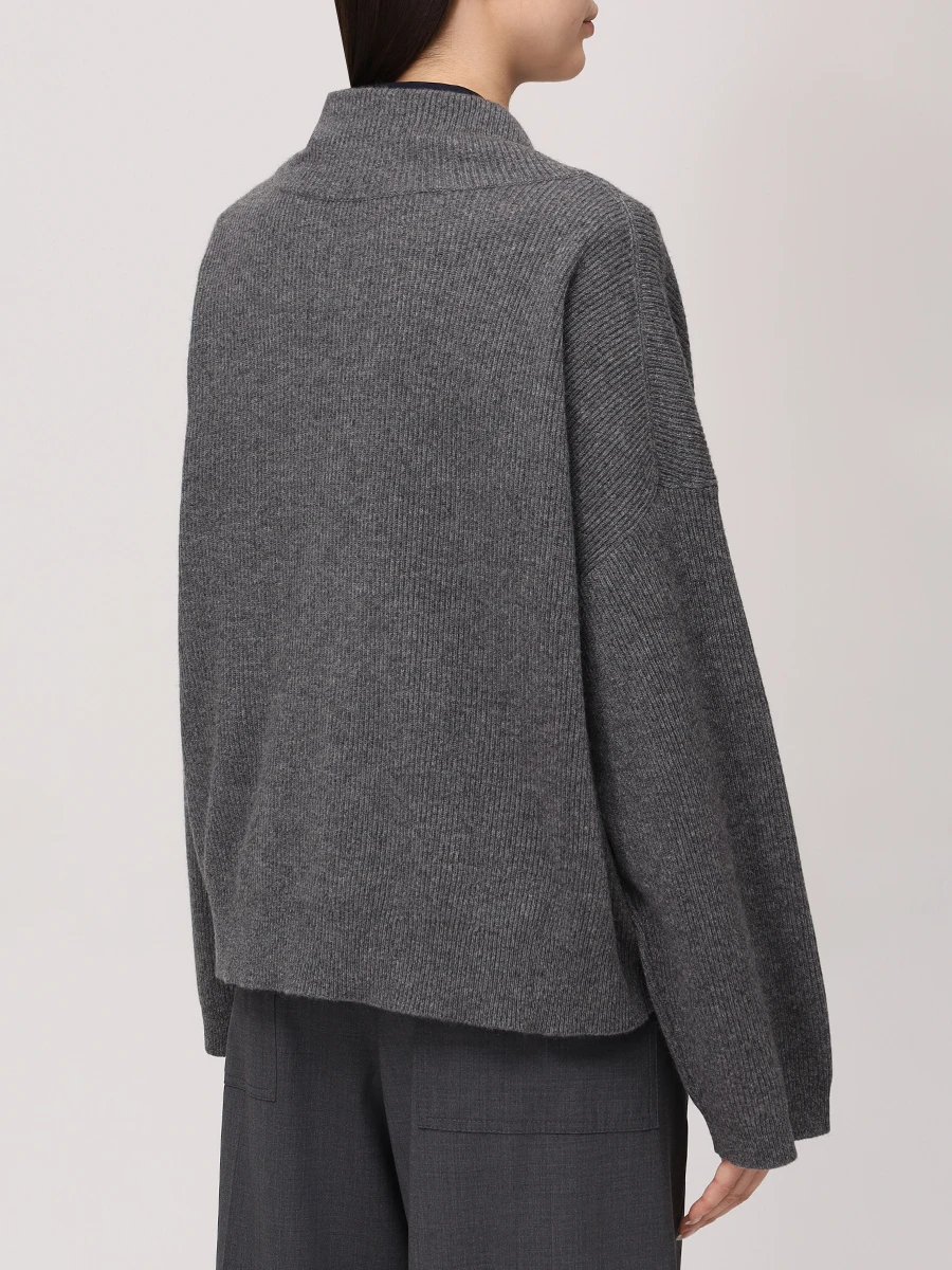 Пуловер кашемировый BRUNELLO CUCINELLI M12216302P C079 Серый  Фото 3